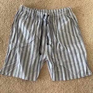 Blue striped swim trunks